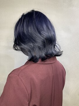 エッジ 下北沢(edge.) ブルーラベンダー外ハネボブ　edge.下北沢