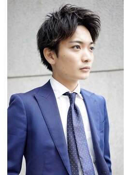 リップスヘアー 銀座(LIPPS hair) アップバング/メンズショート/ビジネスマン