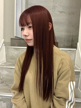 ヨーク(YOKE) 【YOKE】ダークレッドブリーチなしダブルカラーボルドー暖色