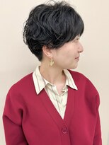 モリオ(morio)&nbsp;【morio浦和 安齋】刈り上げショートパーマメンズライクショート