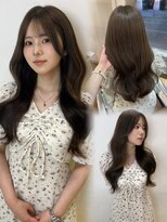 アクシス 栄店(`AXIS)&nbsp;森崎ミルクティーブロンド/ダークブルー/デジタルパーマ/栄