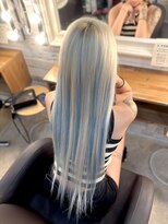 ヘアメイクサロン ゼロ(ZERO)&nbsp;【Before有】夏のギャルはホワイトシルバー×水色！！