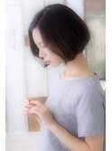 収まりの良いナチュラルボブ