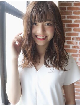 チョビー 銀座(chobii) 道村/デジタルパーマ/ローライト/アッシュブラウン/厚めバング