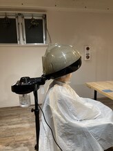 6.スチームをあてて、【浸透】させていきます。