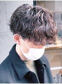 波巻きスパイラルパーマツイストパーマメンズマッシュパーマ