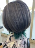 【札幌 清田 デザインカラー シルバー グリーン】藤谷依奈