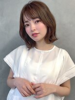 アイユー(ii+U)&nbsp;ミディアムヘア　韓国　タンバルモリ　外ハネ　ボブ