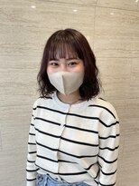フェイス 大船(FACE) ニュアンスパーマ×ワインレッドカラー/Kurumi