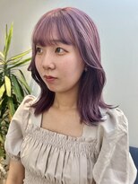 トレス(TRESS)&nbsp;ミディアム　ラベンダー　バイオレット　ブリーチ　前髪　原宿