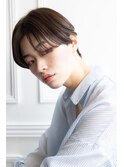 大人ショートボブ丸みショートカットマッシュショート前髪あり◎