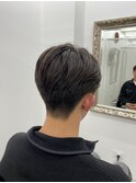 カットパーマフェードセンターパートシェービングメンズ