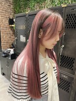 ロウ 町田(ROW)&nbsp;ダブルカラー　アンブレラカラー　ペールピンク　清水仰士