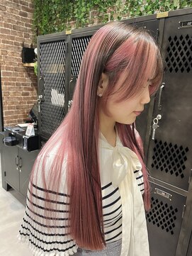 ロウ 町田(ROW) ダブルカラー アンブレラカラー ペールピンク 清水仰士