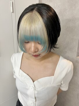 ルノン シェリー(LUNON cheliy) ホワイトグレージュミニウルフチェリーブラウンデジタルパーマ