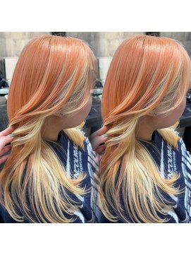 メゾン 心斎橋店(Maison) オレンジ×ブロンドの組み合わせ可愛い！