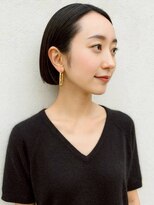 ミロア 薬院(miroa)&nbsp;前髪無しショートボブ 大人黒髪ボブ 似合わせ 20代 オーガニック