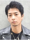 ルーズツイストピンパーマ刈り上げアップバング