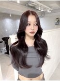 【miyon】韓国レイヤーカット＋ボルドーカラー＋髪質改善