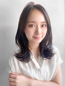 リヤン 表参道(lyann) うる艶髪セミディくせ毛風カールミディアムレイヤーカット