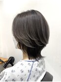 グレージュ/ウルフカット/八千代台/ケアブリーチ/ハイライト