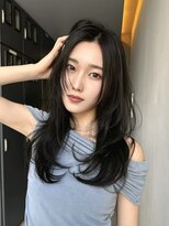 カシュカシュ 表参道(cache cache) 薄め前髪顔まわりレイヤーカットシースルー前髪ハッシュカット