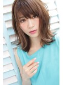 パツンと切りっぱなし外ハネ[mignon]透明感カーキアッシュ