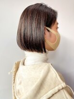 ディルト 代々木上原(DILT) 簡単スタイリング黒髪横顔美人内巻きミニボブダークブラウン