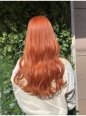 横浜派手髪オレンジカラー韓国アイドルカラー