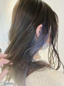 ヘアーサロン フーガ 春日部店(HAIR SALON fuuga) インナーカラー×コバルトブルー