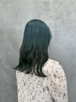 フォルテ 島田店 ウェーブヘア×ミントグリーン