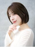 前髪ありグレージュボブ20代30代40代【AIN.表参道】川原大地