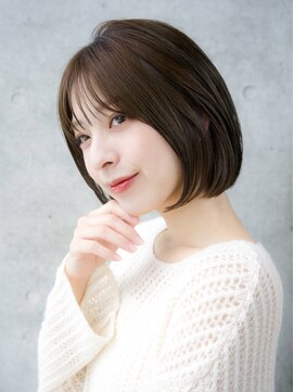 エインアンリー 表参道(AIN.ANLY.) 前髪ありグレージュボブ20代30代40代【AIN.表参道】川原大地