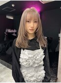 前髪/マチルダボブ/ピンクベージュ/インナーグレージュ