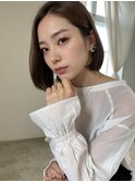 大人可愛い20代30代40代小顔ウルフレイヤーボブ丸みショートボブ