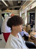 ツイストスパイラルパーマ　メンズパーマ　ツイストパーマ　眉毛