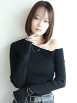 スリール バイ ミリー 江坂(Sourire by milly)&nbsp;【Sourire江坂】マロンベージュ×ワンレンボブスタイル