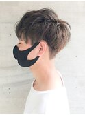 30代40代メンズビジネスナチュラルブラウン爽やかツーブロ