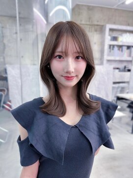 フィヴェント(Fivent) メルティカラー似合わせカットフェミニンロング韓国レイヤー