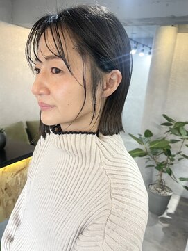 サニーサイドサロン(SUNNY SIDE SALON) 切りっぱなしボブ／後れ毛/たまプラーザ