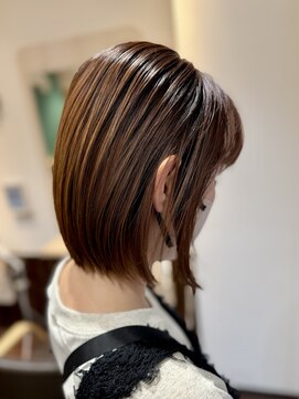 グリーンフィールコパン(green feel copains) オークルブラウン/ナチュラル艶ボブ♪