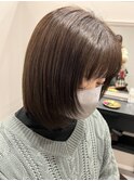 オリーブベージュ お顔周りレイヤー