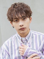 シティ(CITY) 小久保styleフェザーパーマグレーブルーカラー刈り上げショート