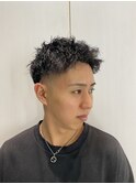 ツイストスパイラルパーマ/フェード/爽やか/バーバー/眉毛