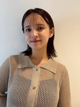 ホネン(honen) 薬院【honen】ミディアムレイヤー髪質改善メテオカラーイルミナ