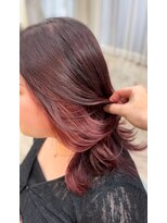 ティグルフォーヘア(TIGRE for hair)&nbsp;インナーカラー、チェリーレッド、ピンクラベンダー