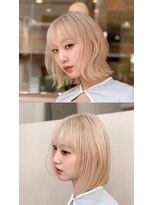 シュク 高円寺(SYUK)&nbsp;ホワイトベージュ×くびれボブ/SYUK高円寺/【坂元】