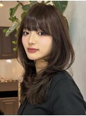 レイヤーカットウルフワンホンヘア韓国ヘア艶カラー