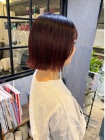 シャルムバイサラ(charme by sarah)&nbsp;切りっぱなしボブ/カシスカラー