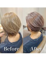 ファン 竹ノ塚店(F.U.N)&nbsp;白髪ぼかし(ピンクグレージュ)白髪キレイにマイナス10歳